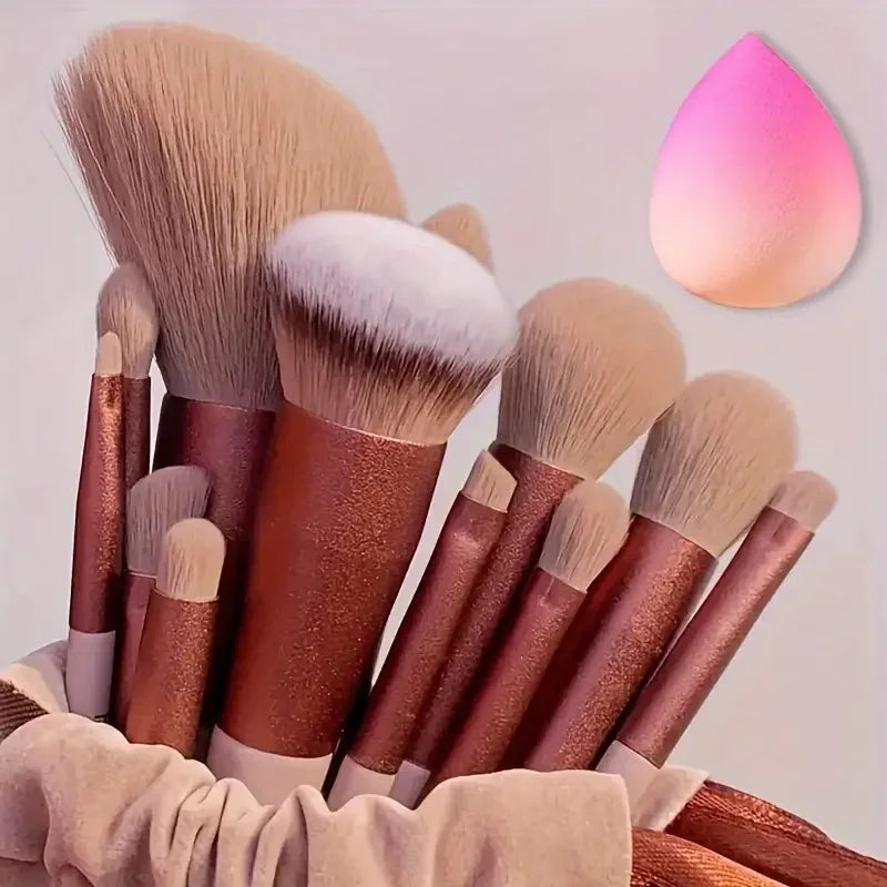 13PCS Makeup Brushes Set Soft Fluffy Eye Shadow Highlighter Concealer Brush Blush Loose Powder Brush Blending Women Beauty Tools