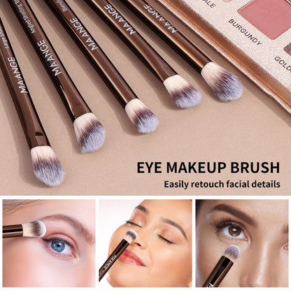 MAANGE 20pcs/set Pro Makeup Brushes Double Ended Foundation Concealers Blush Eye Shadows Brush for Liquid Cream Powder Blending