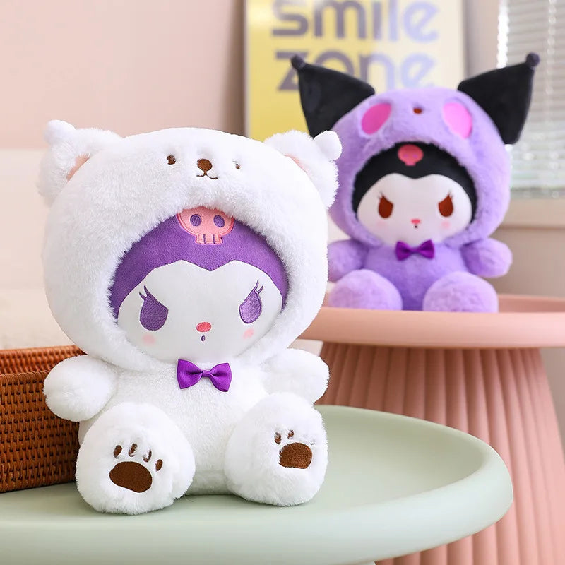 Sanrio Kuromi Plush Accessories Room Decor Stuffed Kawaii Movies & Tv Stuff Car Accessories Purple White Kuromi Toys For Kids