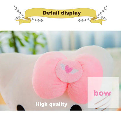 24-55cm Sanrio Hello Kitty Cat Plush Toys Cartoon KT Cat Plushie Doll Soft Stuffed Anime Pillow Birthday Gifts For Kids Girls